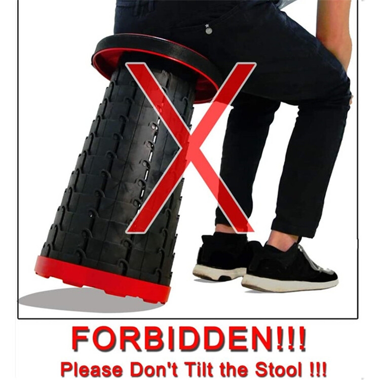 Tabouret pliable Portable, léger et robuste, avec capacité de charge de 300lb, tabouret télescopique