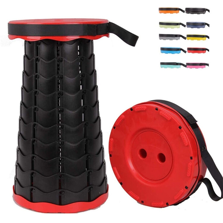 Tabouret pliable Portable, léger et robuste, avec capacité de charge de 300lb, tabouret télescopique