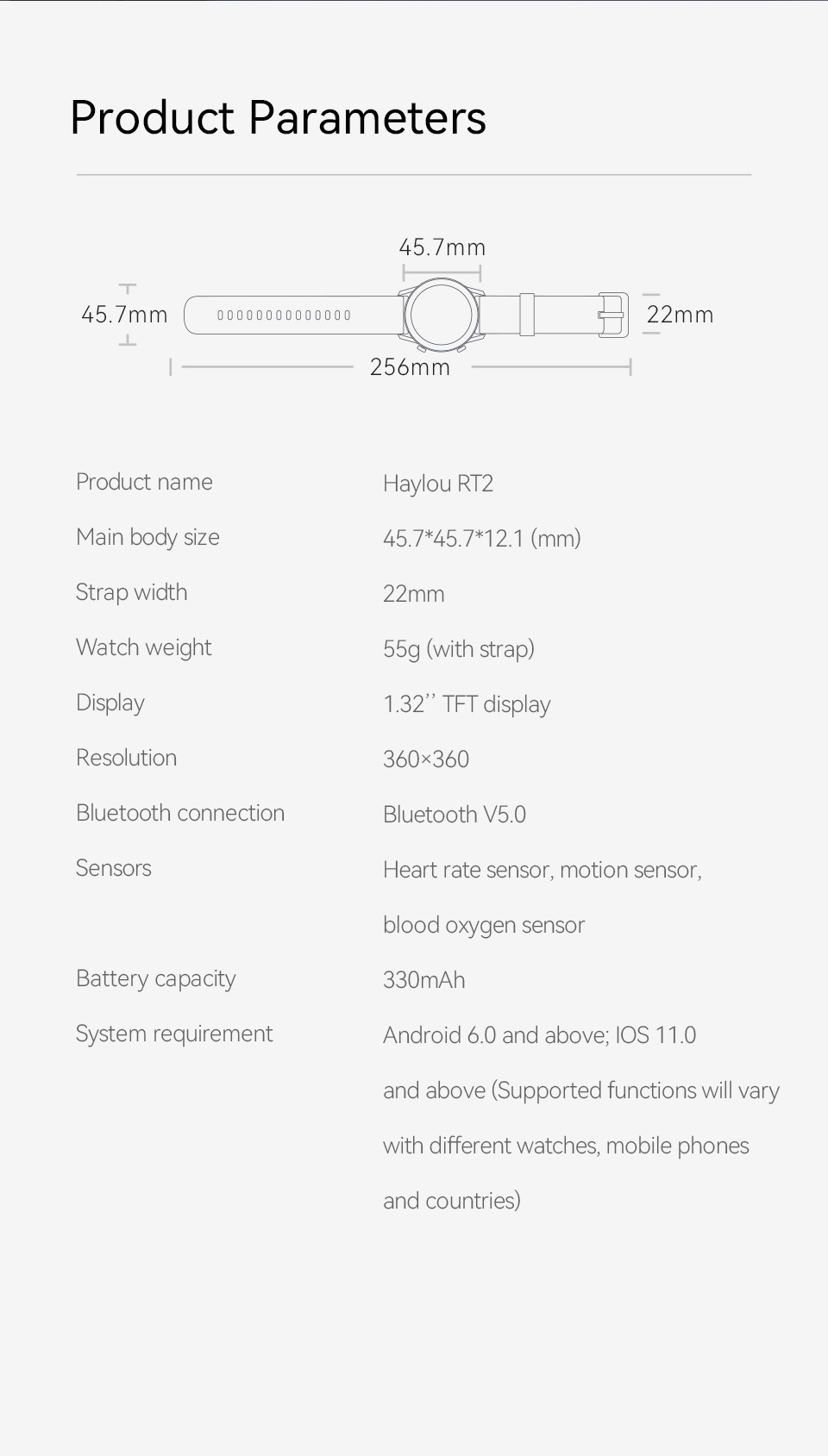 Smartwatch HAYLOU RT2, montre intelligente de sport -26