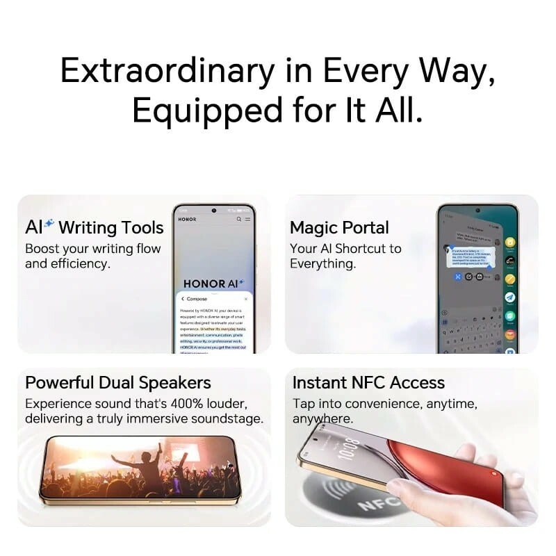 Honor X9D - Résistance aux chutes de 2,5 m - 8300 mAh - Noir