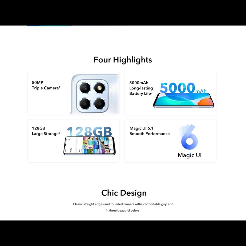 Honor X6 Dual Sim 4Go RAM 64Go - Noir Minuit