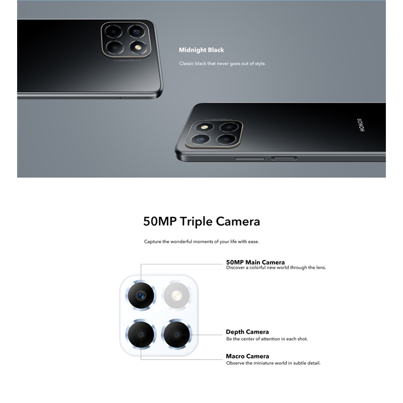 Honor X6 Dual Sim 4Go RAM 64Go - Noir Minuit