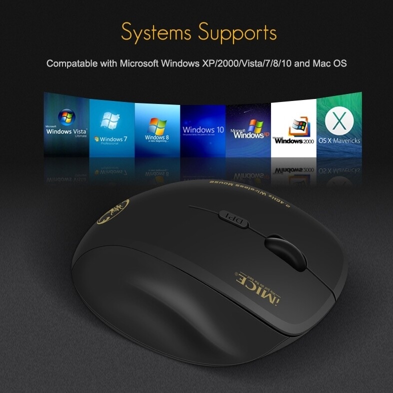iMICE G6 Souris sans fil 2.4G Souris de bureau Souris de jeu à 6 boutons (Noir) iMICE G6 Souris sans fil 2.4G Souris de bureau Souris de jeu à 6 boutons (Noir)