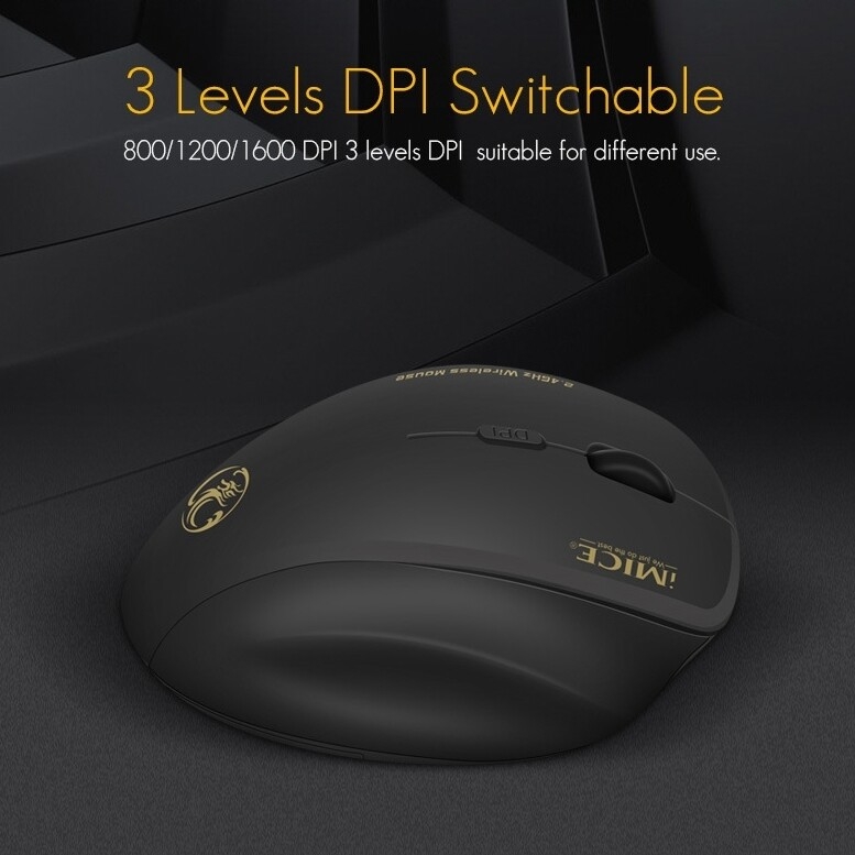 iMICE G6 Souris sans fil 2.4G Souris de bureau Souris de jeu à 6 boutons (Noir) iMICE G6 Souris sans fil 2.4G Souris de bureau Souris de jeu à 6 boutons (Noir)