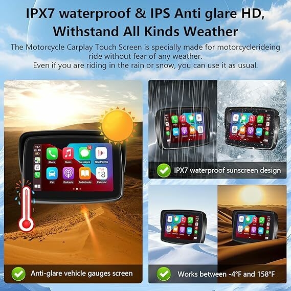 Écran Moto CarPlay Sans Fil JMANCE Image 6