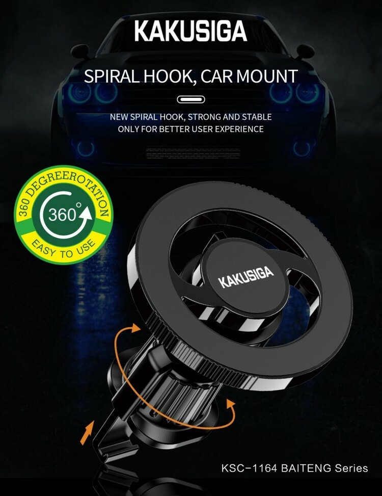 Kakusiga Support Téléphone Voiture MagSafe – Super Strong Magnetic 16 Magnets, Rotation 360°, iPhone & Android Compatible 3 image