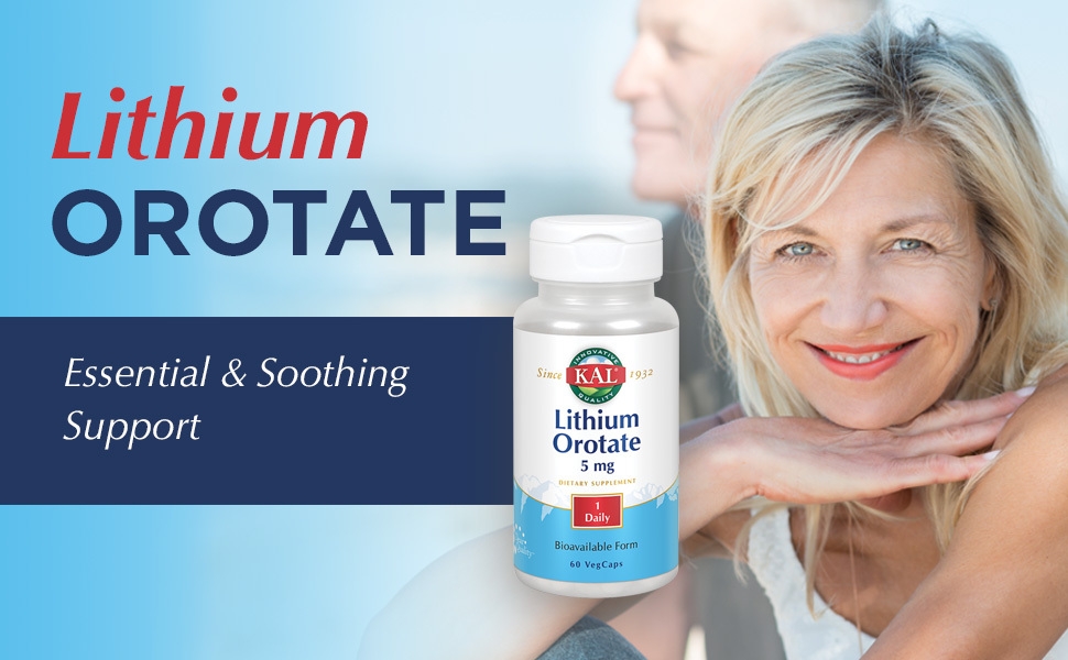 KAL Lithium Orotate 5 mg 60 VegCaps