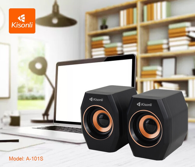 Kisonli A-101S haut-parleur de haute qualité, câble usb, haut-parleurs pour pc