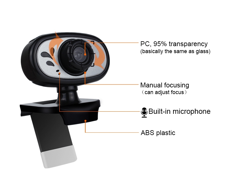 Kisonli PC-3 480P Usb Webcam pour Pc