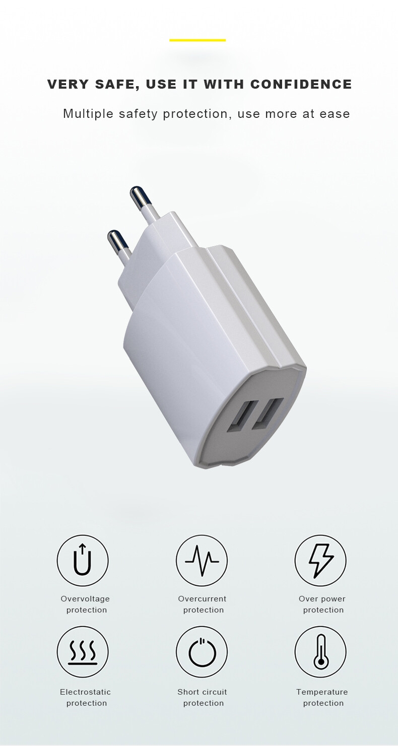 KINGLEEN E06 2021 New Small Mini Smartphone Charger USB Portable Wall Charger Cheaper Easy To Carry Wall Charger