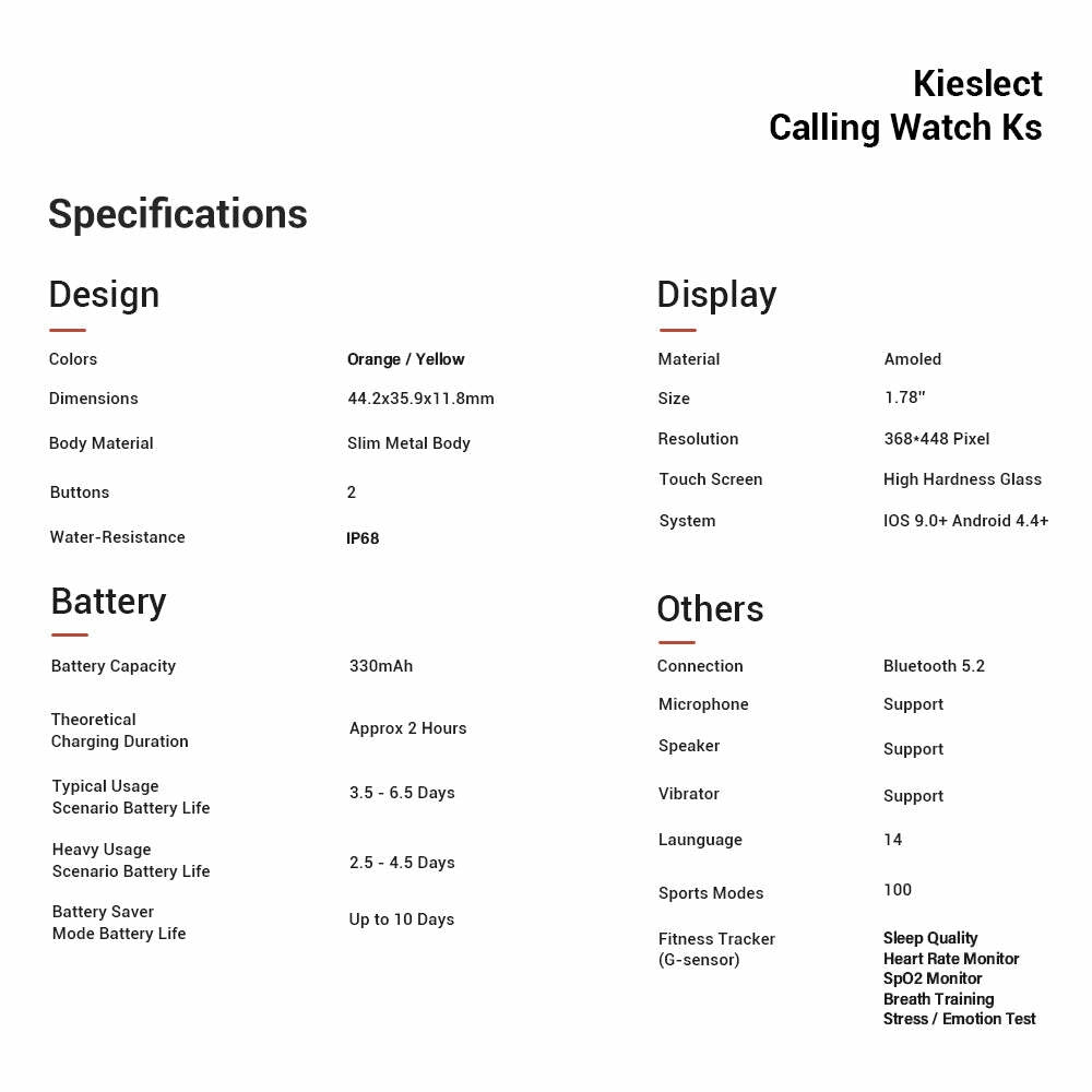 Kieslect Smart Watch Ks