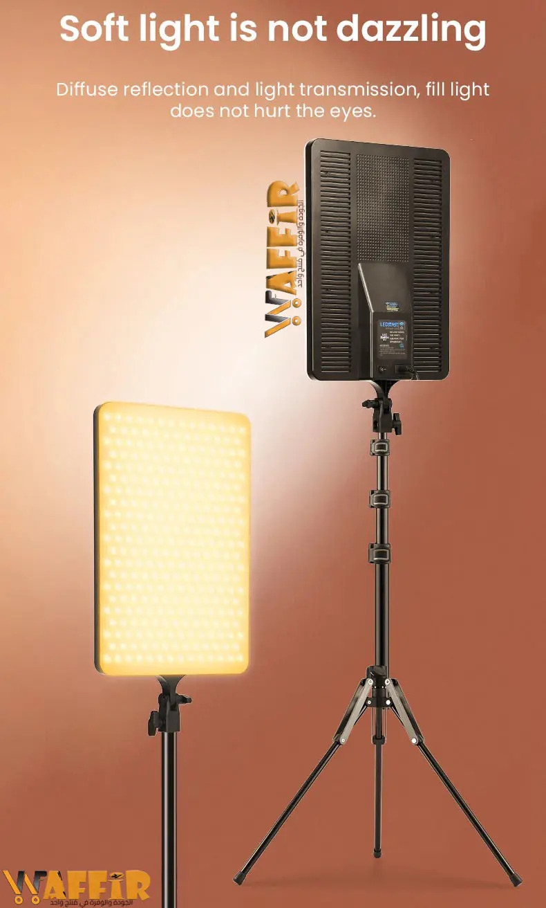 Lampe-de-remplissage-LED-PL-48-avec-support-panneau-lumineux-video-eclairage-de-photographie-diffusion-en-direct-studio-photo-prise-UE-3-couleurs-2700k-5700k-Waffir 1