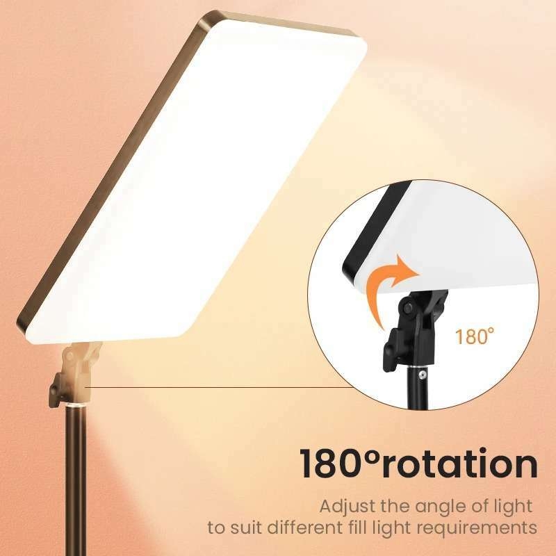 Lampe de remplissage LED PL48 RGB avec support, panneau lumineux vidéo, éclairage de photographie, diffusion en direct, studio photo, 8 couleurs, 2700k-5700k