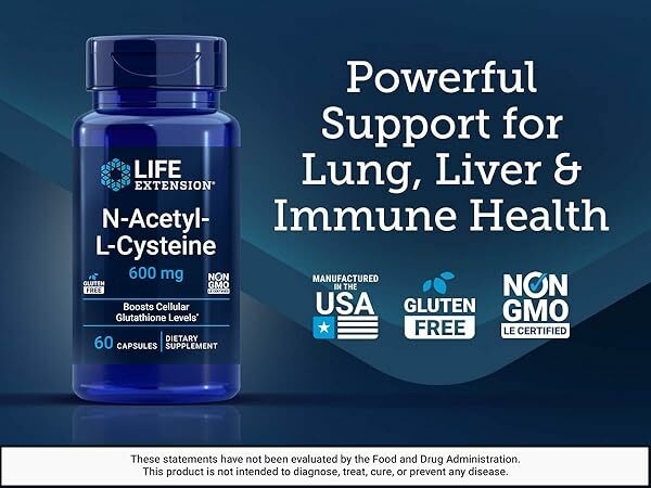 Amazon.com: Life Extension N-Acetyl-L-Cysteine (NAC), Immune ...