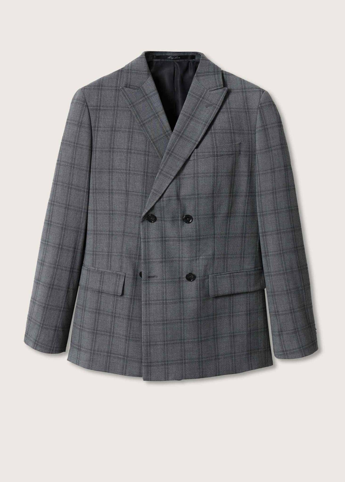 Veste costume slim fit croisée carreaux - Article sans modèle