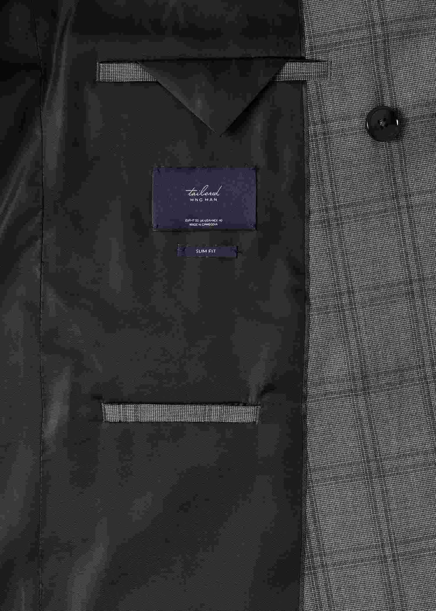 Veste costume slim fit croisée carreaux - Détail de l'article 8