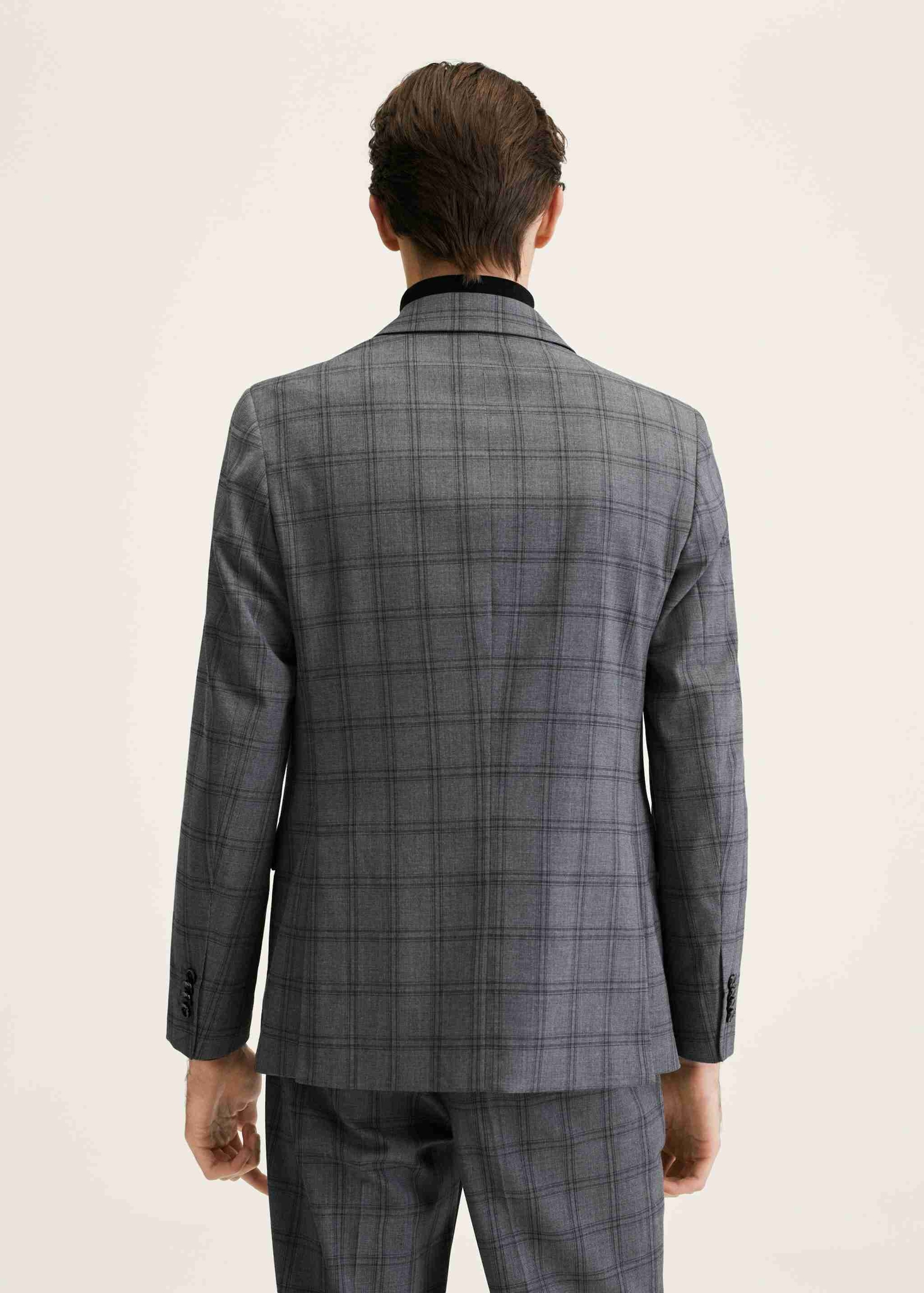 Veste costume slim fit croisée carreaux - Verso de l’article