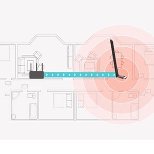 Mercusys MU6H 650Mbps AC650 WiFi Wi-Fi wireless Adapter High Gain USB 5dBi Dual Band QAM Speed