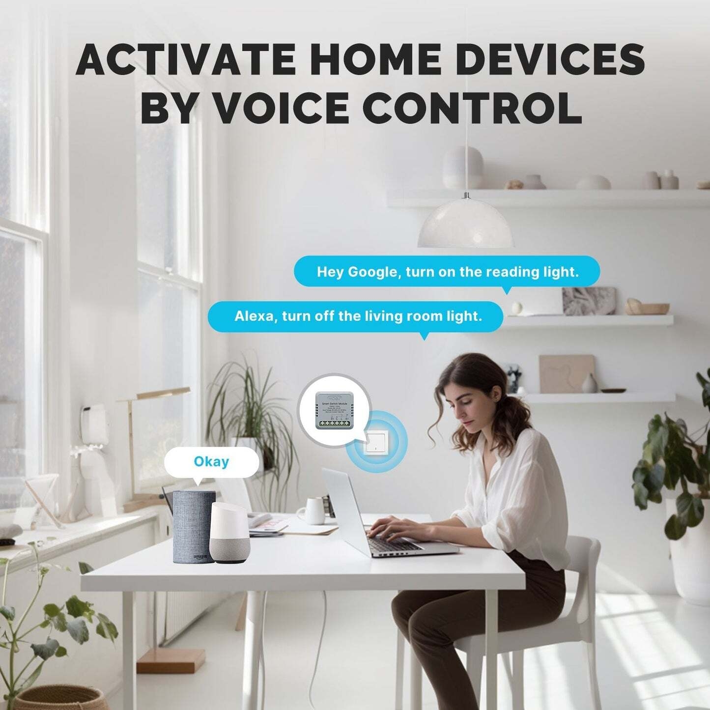 Module de relais/minuterie pour interrupteur intelligent ZigBee Mini DIY (1/2 poste) - MOES