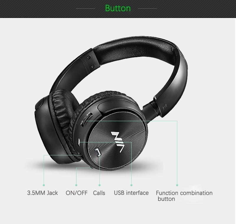 Nia Wireless Bluetooth Headphones Q2 Casque sans fil Bluetooth suppression du bruit des basses, Support carte SD WAFFIR.MA MAROC Q1 DES