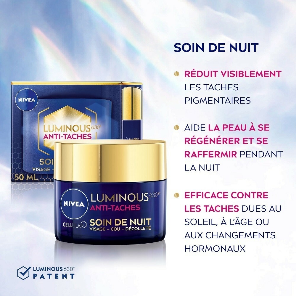 NIVEA Soin de Nuit Unificateur de teint Anti-taches Soin anti-taches  pigmentaires » achetez en ligne | Nocibé