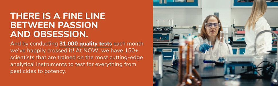 Photo of lab worker showcasing NOW's commitment to quality