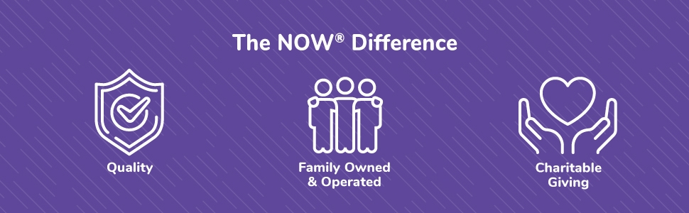Infographic on how NOW is different from other brands
