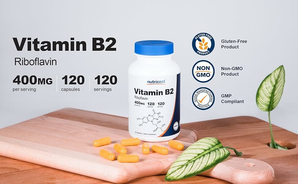 Nutricost Vitamine B2 Riboflavine 400mg - Sans Maroc - Ubuy