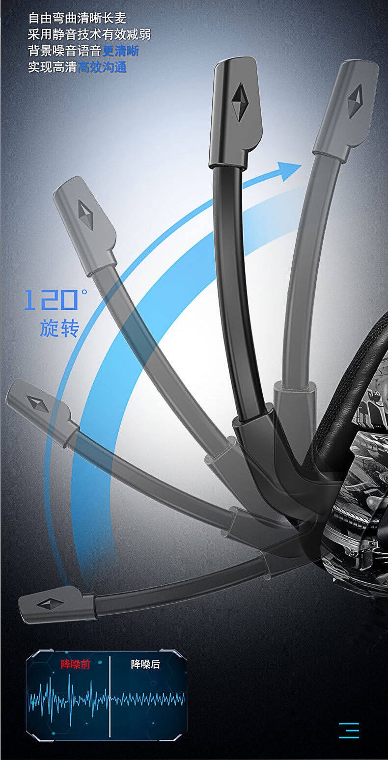 Onikuma K20 designed for Gaming headset computer ps4 with RGB breath light noise cancelling headphones