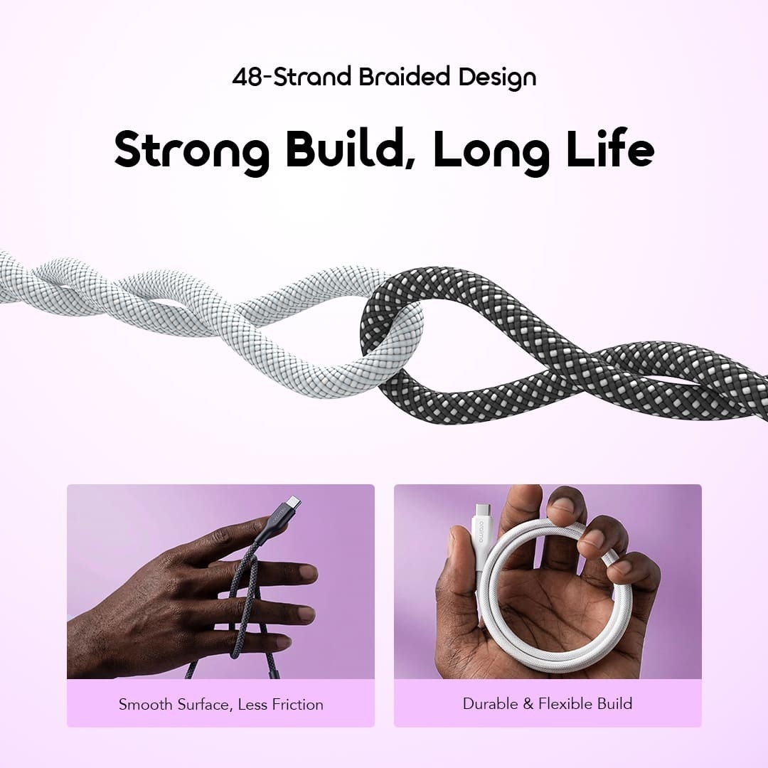 oraimo Data Cable BraidLine OCD-1525CC 04 48-Strand Braided Design Strong Build Long Life