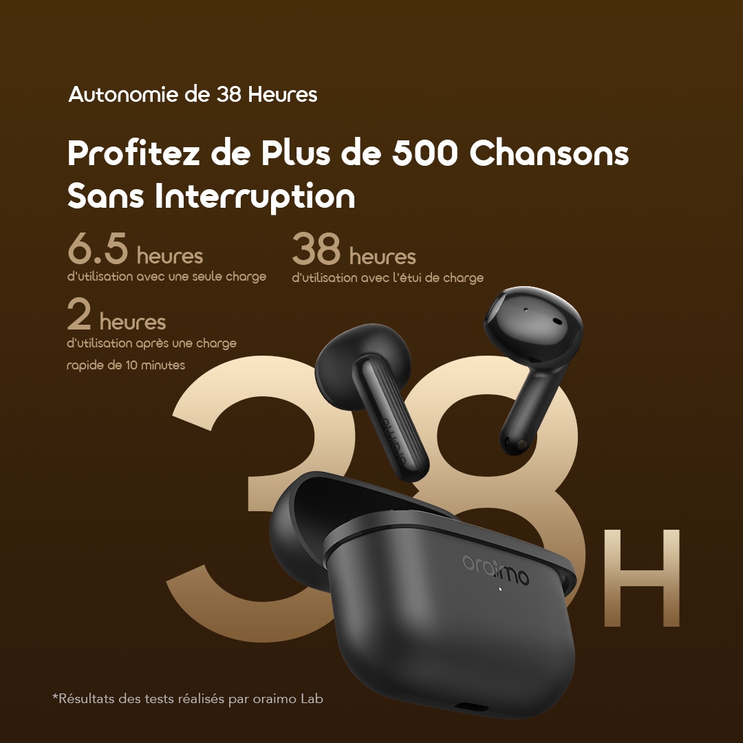 Oraimo True Wireless Earbuds SpaceBuds Air OTW 324S 4 38 Hour