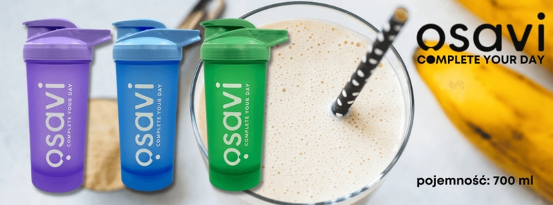 Osavi Shaker 700ml - Osavi Shakery i akcesoria treningowe - Osavi Shaker  zielony z kulką do precyzyjnego mieszania - Sklep