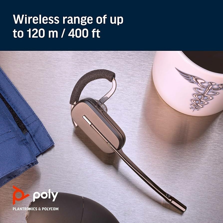 Amazon.com: Plantronics - CS540 Wireless DECT Headset (Poly) - Single Ear  (Mono) Convertible (3 wearing styles) - Connects to Desk Phone - Noise  Canceling Microphone : Electronics