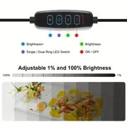 studio photo pliable portable   avec lumière danneau led cri 97+, alimenté par usb -   6 toiles de fond de couleur (noir/blanc/orange/rouge/vert/bleu) détails 6