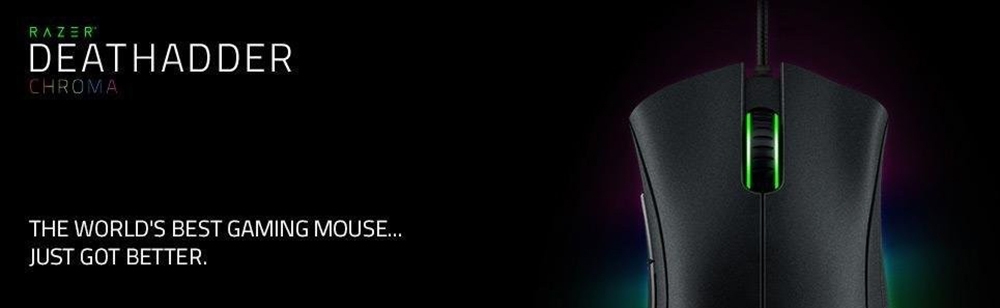 Razer — souris de jeu deathadder chroma, capteur 10000 dpi