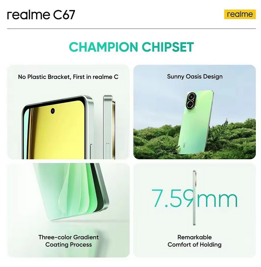 Realme C67, LCD FHD+ 6.72″ 90Hz, 8/256GB ampliable hasta 2 TB, 5000mAh/33W  por 174€. - Chollos, descuentos y grandes ofertas en CholloBlog