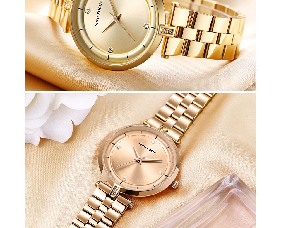 Mini Focus 0120 Elegant Ladies Quartz Wristwatches Diamond Waterproof Classic Woman Watch