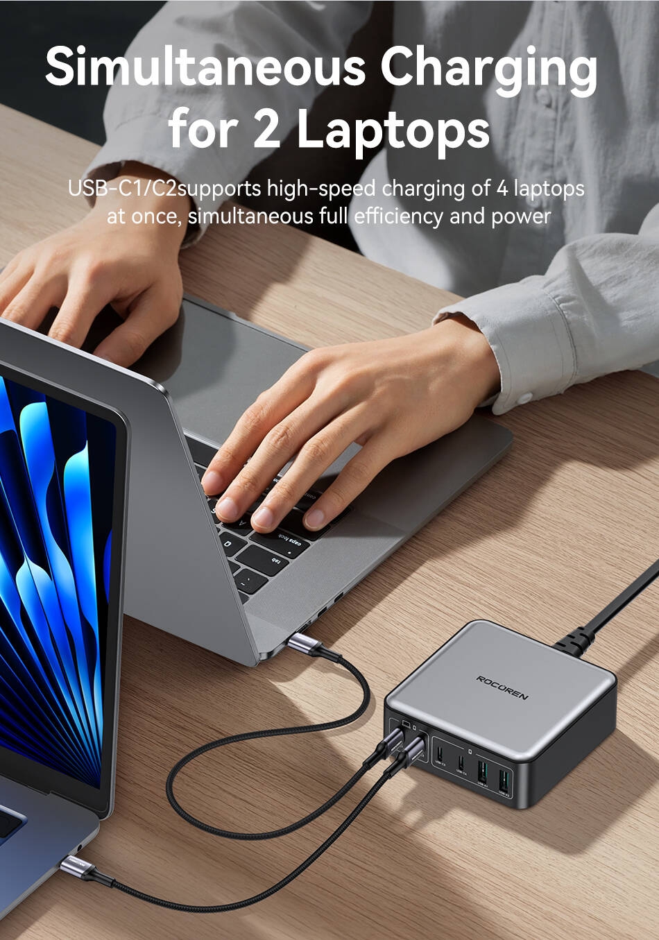 Sd94b5766a8674e06b28264507f8942144 Rocoren Chargeur Rapide 200W - Charge Ultra Puissante & Sécurisée