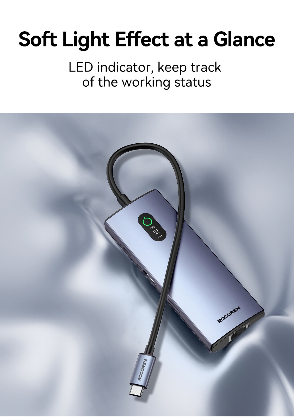 ee8963d2b7803bc08b7155debd1f4576 ROCOREN Station d'accueil 8 en 1 station d'accueil usb-c
