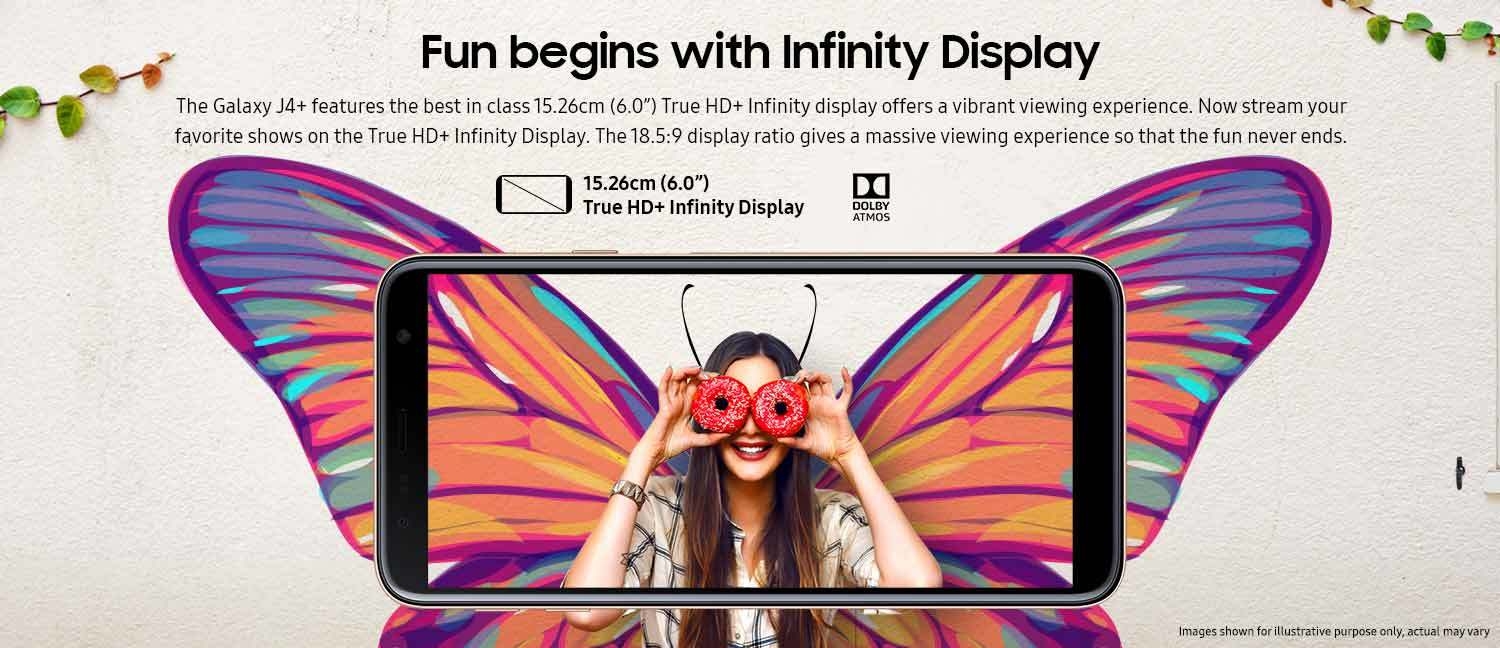 Galaxy J4 Plus True HD+ Display