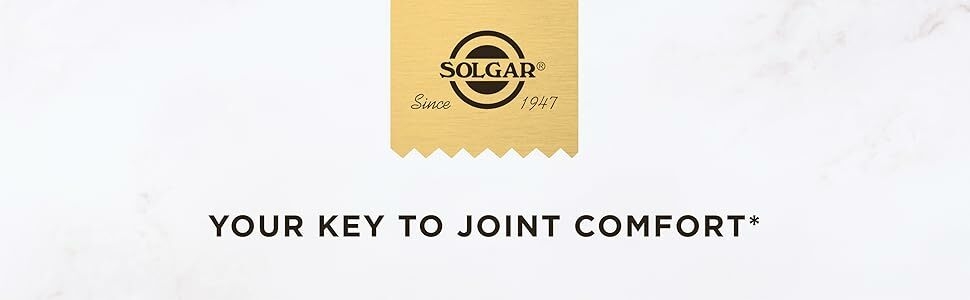 Solgar, your key to joint comfort