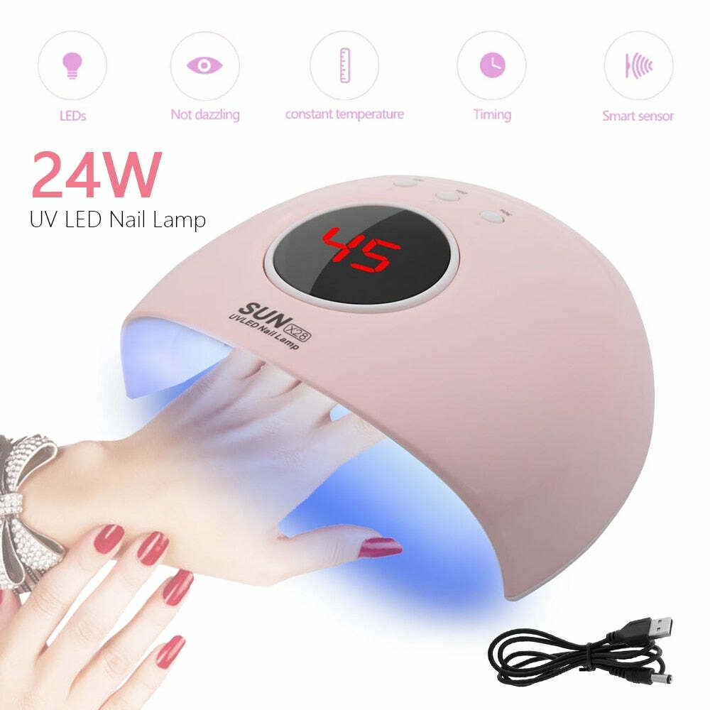 SUN X28 Nail Dryer UV LED Nail Lamp 12 LEDs For Nails Dryer 24W Ice La –  DigiFi Plus, LLC