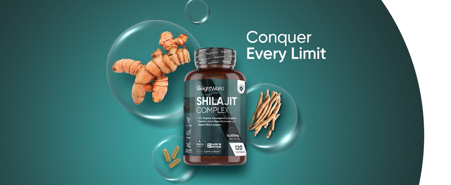 Shilajit Capsules 16000mg (40:1 Extract) - 120 Capsules - 4 Months Supply -  Pure Shilajit with Added Organic Ashwagandha, Turmeric Powder, Lion's Mane  Mushroom, & Black Pepper : Amazon.co.uk: Health & Personal Care