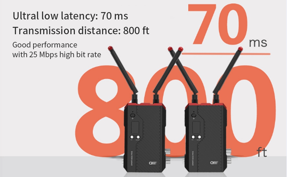 CVW Swift 800Pro sans fil émetteur vidéo récepteur HDMI SDI HD 1080p60Hz écran OLED