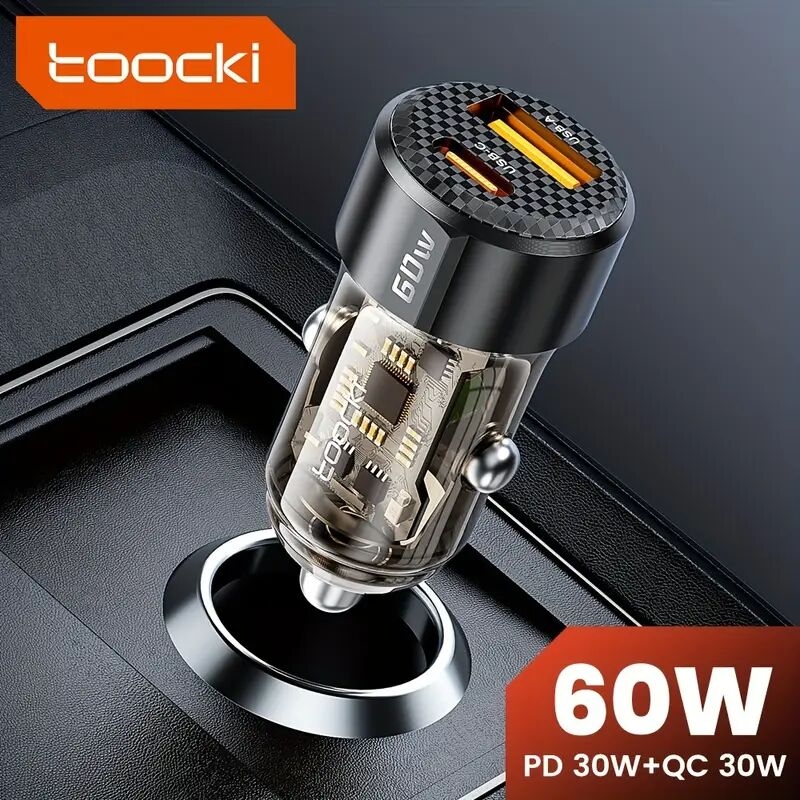 chargeur de       série 60w a+c couleur thé noir détails 3