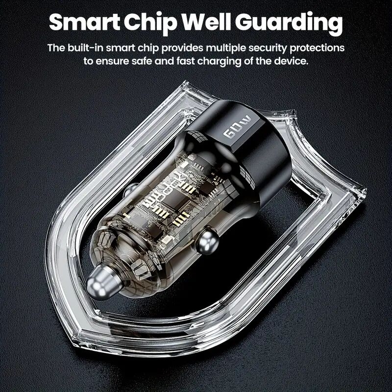 chargeur de       série 60w a+c couleur thé noir détails 4