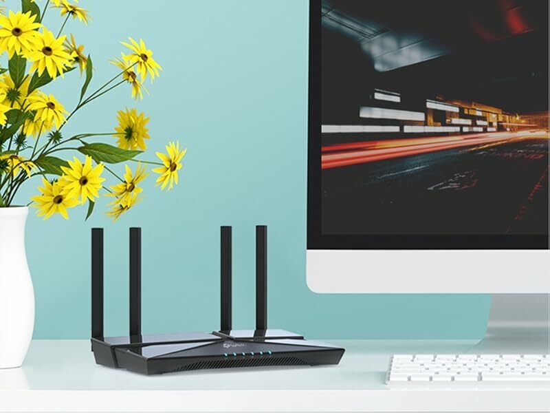 TP-Link Archer AX10 Routeur WiFi 6 AX1500 Mbps Bi-Bande Gigabit Compatible Fibre Optique avec 4 Ports LAN 3 routeur wifi 6