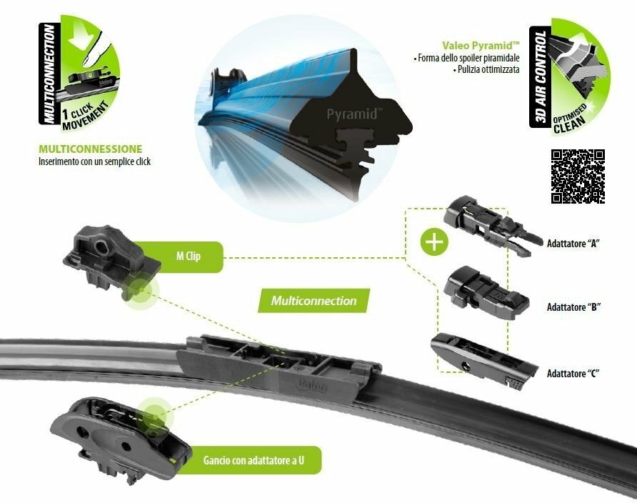 First Flat Blades, wiper blade - FM60 - 600 mm - 1 pcs - Autoricambi  SanMauro
