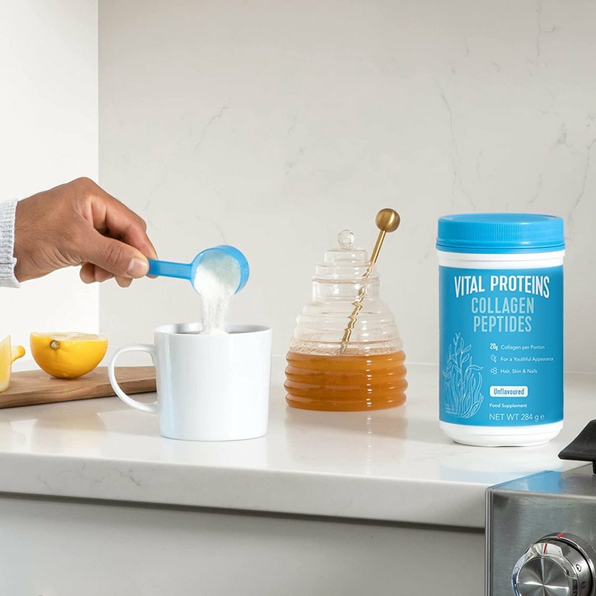 Poudre de Collagène Vital Proteins - Peptides de collagène - Supplément  protéique -... - bol