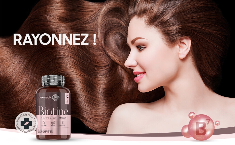 Biotin 12000 mcg Extra Strong, 365